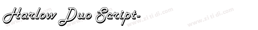 Harlow Duo Script字体转换 Harlow Duo Script字体转换